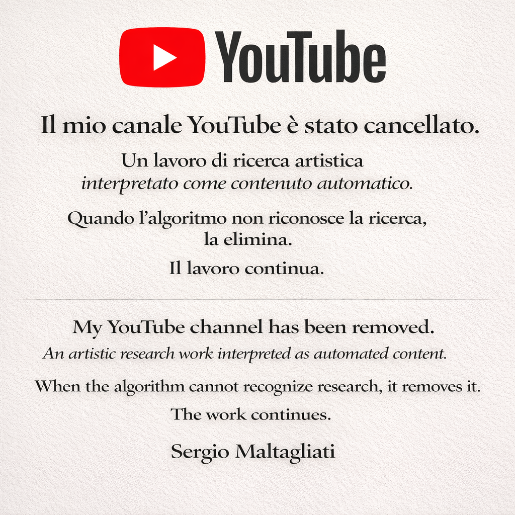 YouTube channel removed