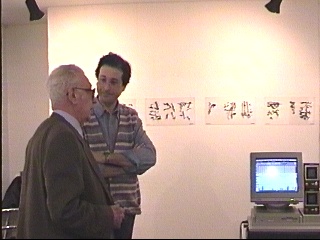 Pietro Grossi e Sergio Maltagliati durante la preparazione di NetOper@, 1997